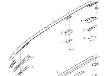 VOLVO XC90 II srodkowa prawa zaslepka reling dachow 31391905