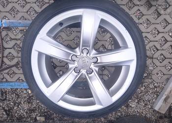 Felgi audi A5 18 cali 5x112, piasta 66,6 nowe opony letnie zamiana na 17ki