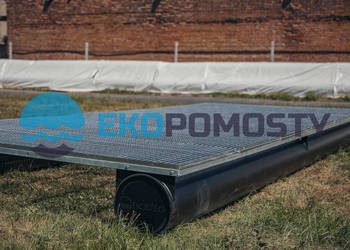 Pomost pływający, platforma pływająca, ponton 6x2,4m, krata stalowa