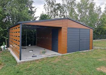 Garaż blaszany, WIATA. WZMOCNIONY PROFILAMI. Producent. Cała Polska