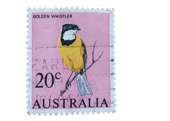 Stary znaczek pocztowy Australia 1966 20c Golden Whistler Złotogłów Ptaki