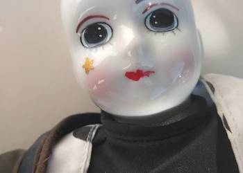 Porcelanowy pierrot wys 36 cm