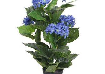 vidaXL Sztuczna hortensja z doniczką, 60 cm, niebieska(sku244439)