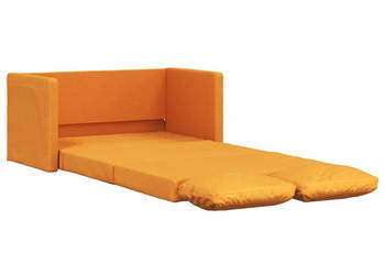 Sofa podłogowa 2-w-1 ciemnożółta 112x174x55 cm tkanina WM-353972