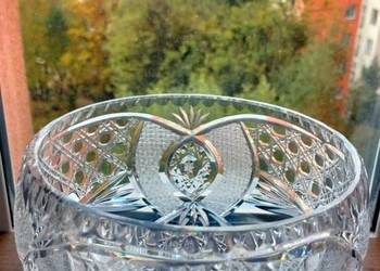 Piękna, misa, kryształowa PRL.