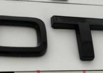NOWY klejany znaczek czarny 3.0TDI TDI emblemat logo klejane