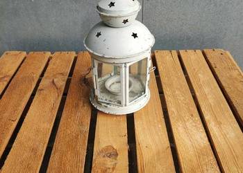 Biała metalowa latarenka do renowacji | renowacja | diy | retro