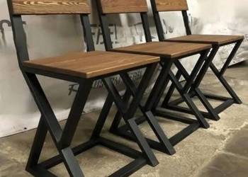 KRZESŁO HOKER LOFT NA WYMIAR barowy 50 cm industrialny mal PROSZKOWO