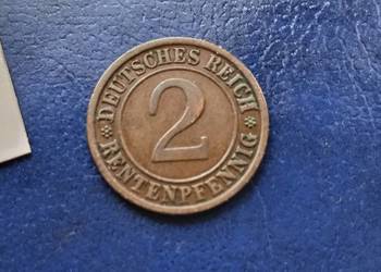Stare monety 2 rentenpfennig 1924 J Niemcy
