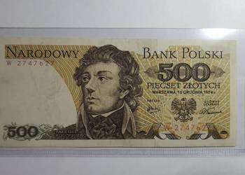 ULTRA RZADKOŚĆ !!! 500 zlotych 1974 s. W