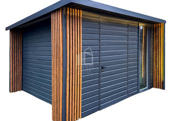 Schowek Domek ogrodowy PREMIUM 3x3m wiata 0,5m drzwi  Dekor z lameli ID904