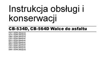 CATERPILLAR CB534D,   CB564D Walec do asfaltu Instrukcja obsługi DTR