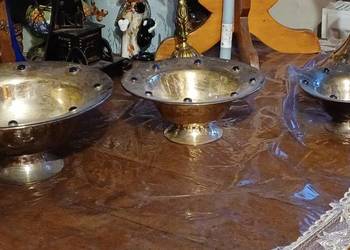 PATERO MISY MADE INDIA Z KAMYKAMI GRANATOWYMI ZABYTKOWE POSREBRZANE 3 ZA