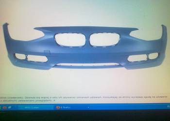 ZDERZAK PRZ. BMW 1 08/11-05/15 Z OTWORAMI NA SPRYSKIWACZE