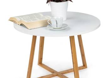 Stolik kawowy nowoczesny skandynawski 60 cm bambus