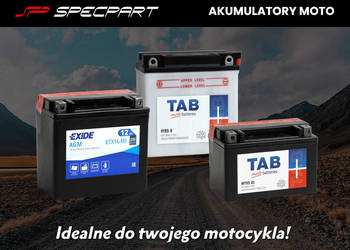 Akumulatory motocyklowe TAB, EXIDE, MOTO POWER SUPER CENY!!!