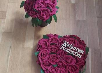 Kompozycja nagrobna komplet z kwiatami do wazonu