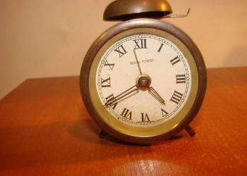 Black Forest stary mosiężny  budzik