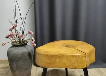 Stolik kawowy plaster drewna