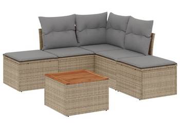 vidaXL 6-cz. zestaw mebli ogrodowych z poduszkami(SKU:3256003)