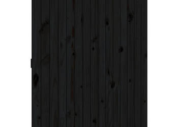 Wezgłowie łóżka czarne 955x3x110 cm lite drewno sosnowe WM-824937