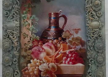 Obraz na desce martwa natura 9 - Dzban i owoce