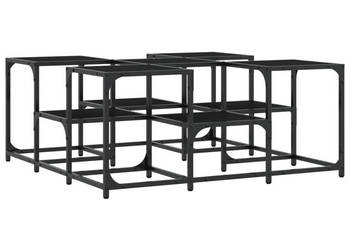 Stolik kawowy czarny 91x91x40 cm materiał drewnopochodny WM-839073