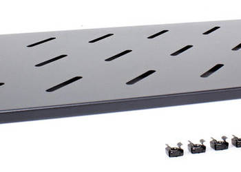 Półka rackowa uniwersalna Getfort 19 cali 1U 170mm Czarna