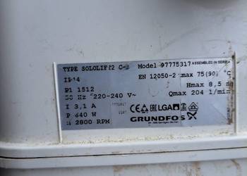 Pompa Grundfos Solo Lift C-2 do kanalizacji