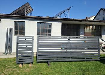 Brama wjazdowa przesuwna 4m światła wjazdu + furtka 1m