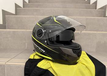 Kask motocyklowy Scorpion Exo 490 Vision Rozmiar M 58cm Antracytowo żółty