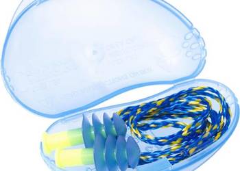 Zatyczki do uszu Fusion, niebieskie ze sznurkiem 1011282