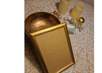 złota antyczna ramka rama na zdjęcia złocona rustykalna