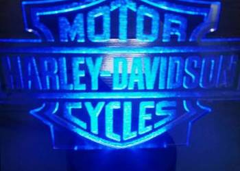 Lampka led 3d Harley Davidson Motor gratis
