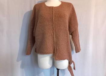 SWETER brązowy DAMSKI r. 40 bouclé NOWY