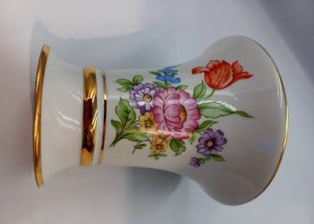 Śliczny ręcznie malowany porcelanowy Czeski wazon .