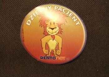 Dzielny pacjent lew naklejka. Vintage