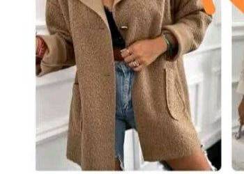 Płaszcz damski brązowy uniwersalny rozmiar