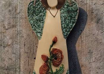 ANIOŁ CERAMICZNY Z MAKAMI