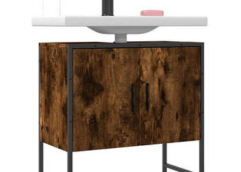 Szafka pod umywalkę przydymiony dąb 60x33x60 cm WM-842458