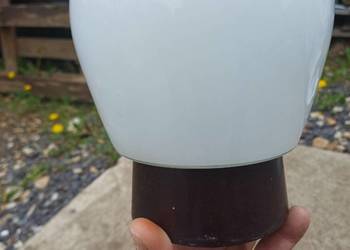 Retro owalna lampa bakielitowy uchwyt lampa z 1962 roku