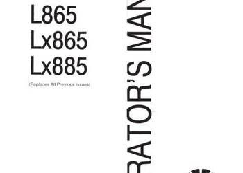 New Holland L865 LX865 LX885 instrukcja obsługi DTR PL