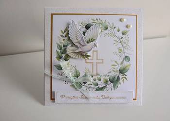 Kartka na Bierzmowanie ręcznie robiona