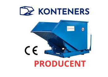 Kontener samowyładowczy  1m3 - 1000 L KOLIBA / ZŁOM/ TROCINY/ DREWNO .