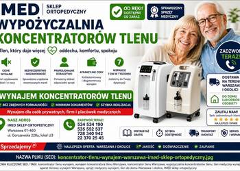 KONCENTRATOR TLENU WYNAJEM WARSZAWA STACJONARNY I PRZENOŚNY | WYPOŻYCZALNIA
