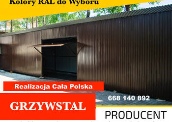 Garaż Blaszany /Wiata Blaszana / Magazyn / Konstrukcja - GRZYWSTAL
