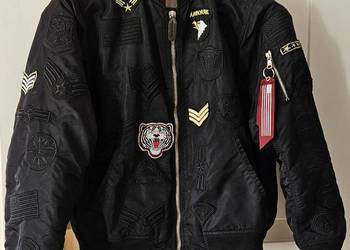 Kurtka flek flyers L czarna wiosna super naszywki wojskowe alpha