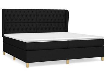 Łóżko z Materacem Kontynentalne Czarne Do Sypialni 200x200 cm WM-3128791