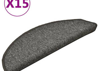 Nakładki na schody 15 szt. 56 x 17 x 3 cm ciemnoszare WM-322368