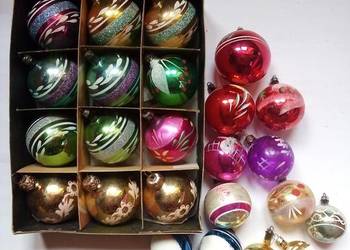 szklane stare bombki vintage PRL